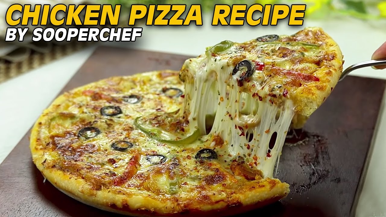 Chicken Pizza Recipe (With Sausages) By SooperChef