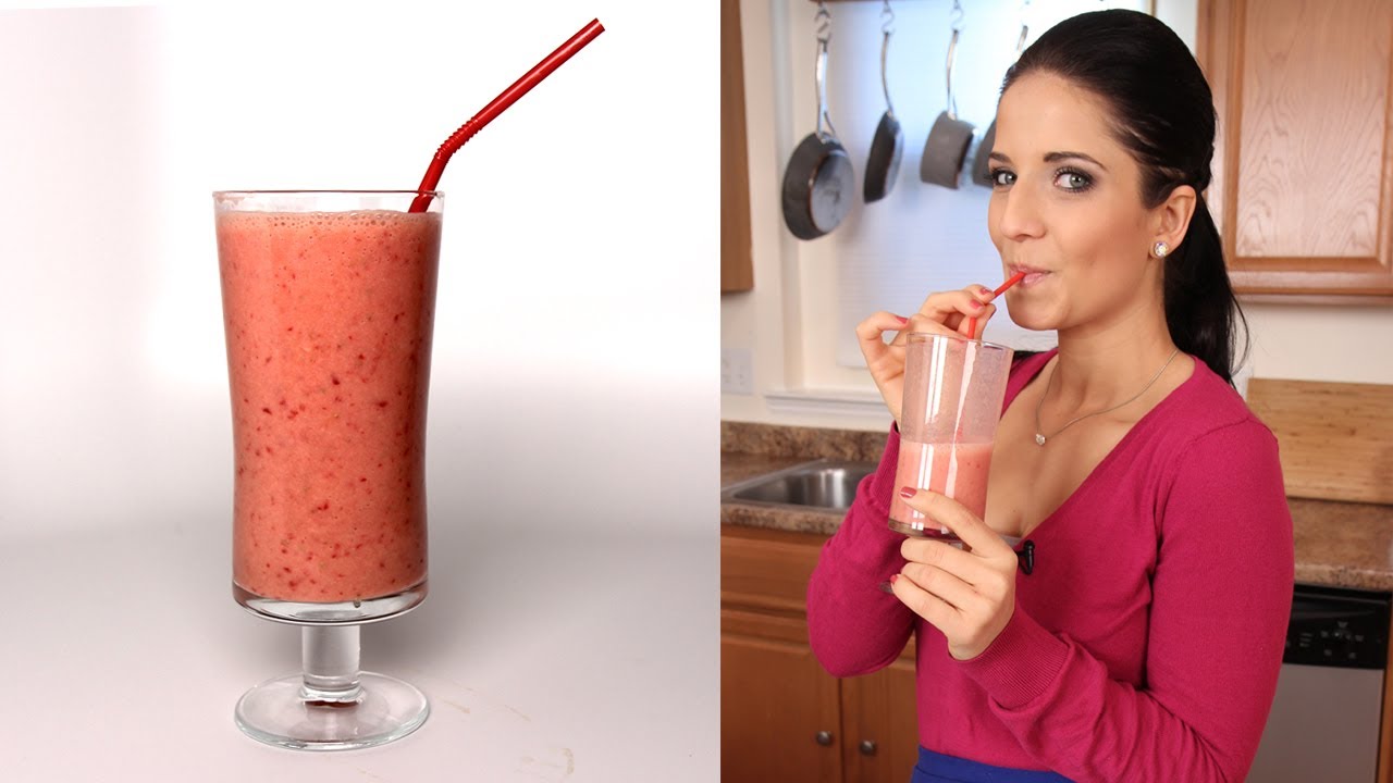 Strawberry Banana Smoothie Recipe – Laura Vitale – Laura in the Kitchen Episode 286
