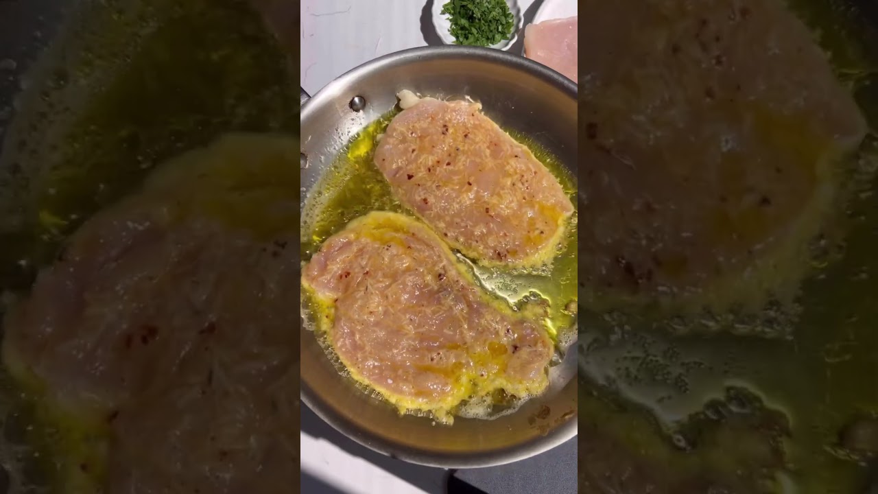 Chicken Francese might be my new fave #shorts #recipeshorts #chicken #recipes