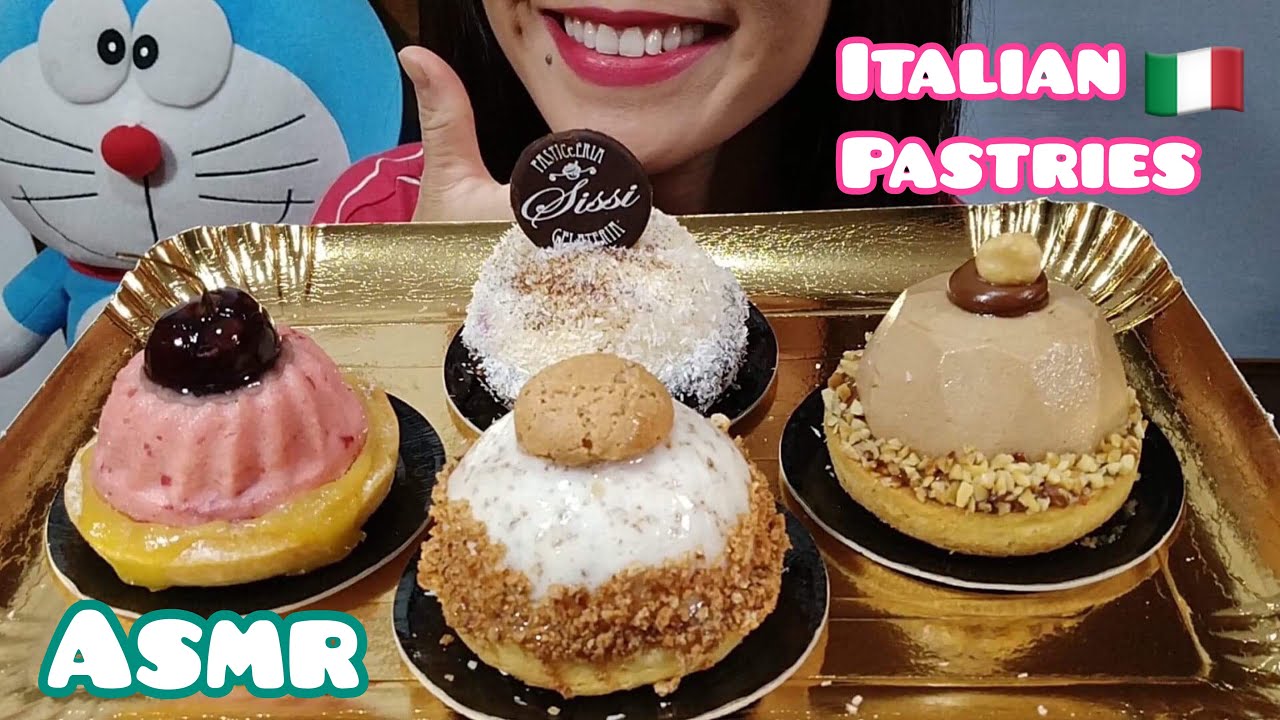 ASMR Dessert Italian Pastries Eating Sounds