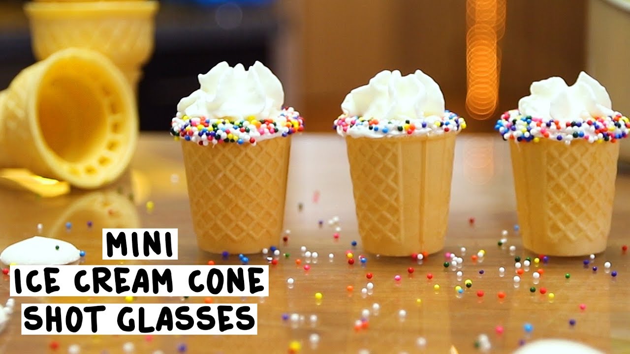 Mini Ice Cream Cone Shot Glasses