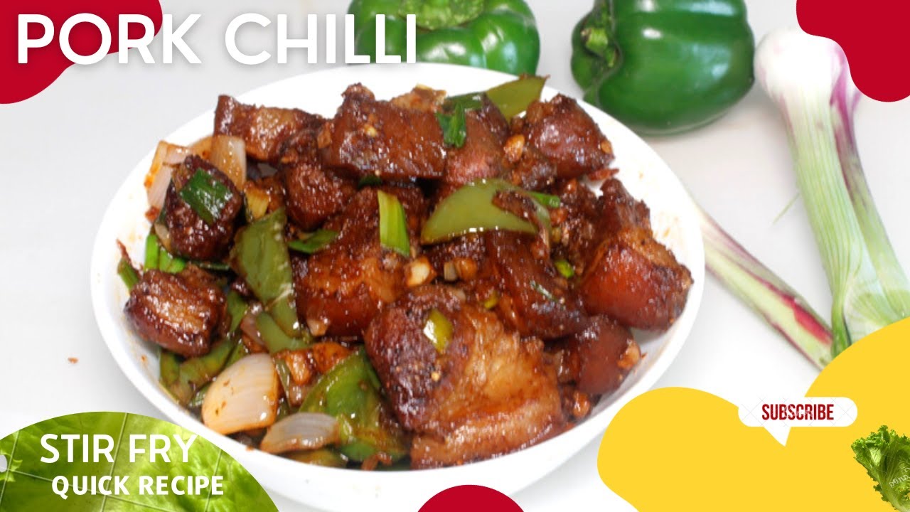 Soy Sauce Pork Chilli | Spicy Pork Chilli Recipe | Stir Fry Chilli Pork Recipe