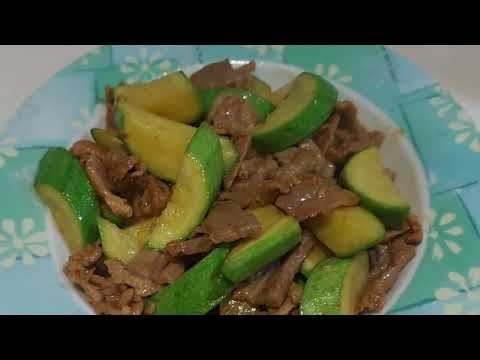ZUCCHINI / COURGETTE  with PORK Stir Fry ( Chinese Recipe )