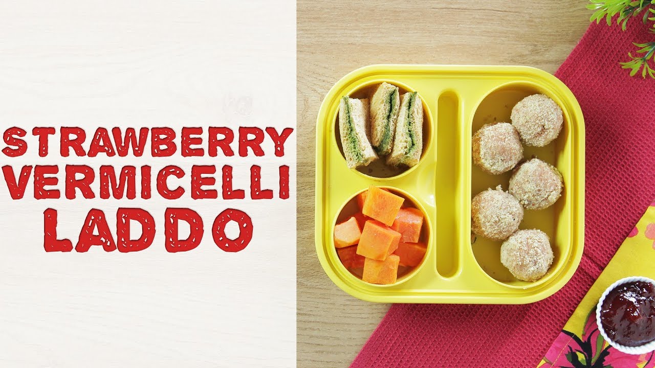 Strawberry Vermicelli Ladoo | How To Make Fruit ‘N’ Nut Laddu | Dessert Recipe For School Tiffin Box