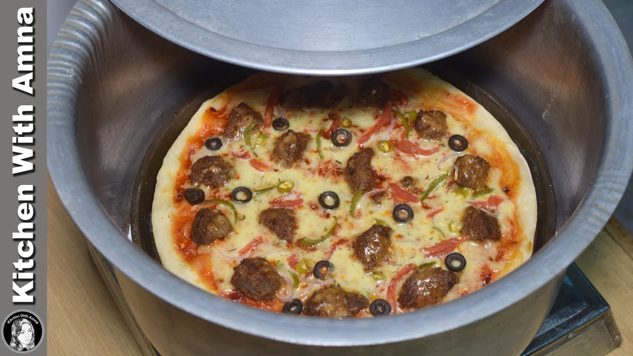 Beef Tikka Pizza Recipe Without Oven – Quick and Easy Pizza Recipe – Kitchen With Amna