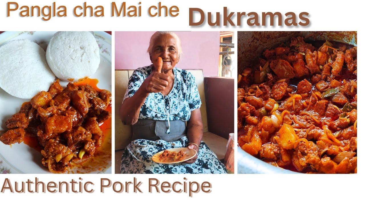 Grand Mother Cooks Pork Curry | Dukramas Recipe | Mangalore | Udupi Style