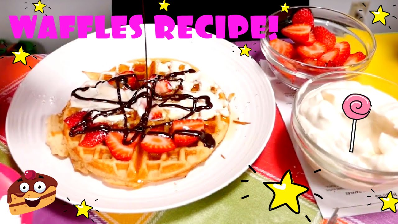 Easy dessert recipes. Fruit waffles.