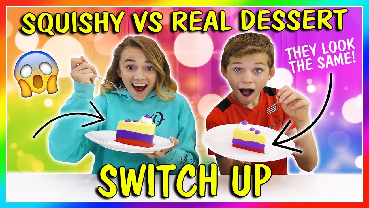 SQUISHY VS REAL DESSERT CHALLENGE | We Are The Davises