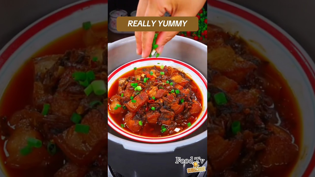 HOW TO DRIED PLUM VEGETABLE ROAST PORK RECIPE #chinesefood