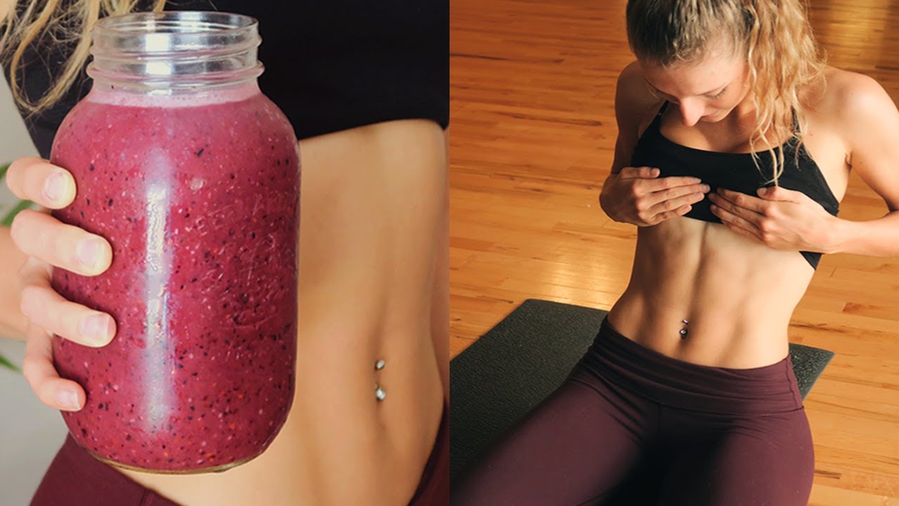 INTENSE ABS WORKOUT ROUTINE + PRE WORKOUT SMOOTHIE RECIPE