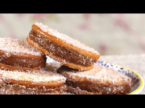 How to make fried alfajores, peruvian desserts, argentinian dessert recipes easy | home cooking