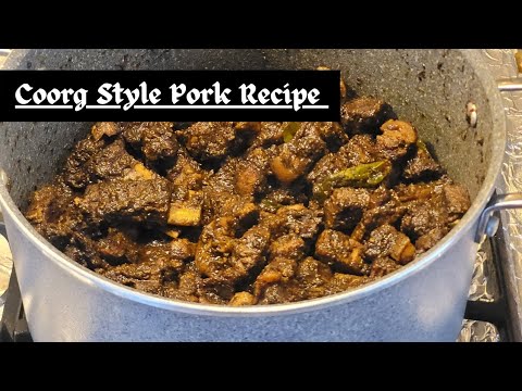 Coorg Style Pork Recipe | Coorgi Pork | Pork Masala | Non Vegetarian Recipe