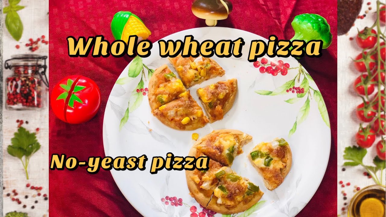 Whole wheat pizza | Yeast-free pizza | Kids recipes | mini pizza
