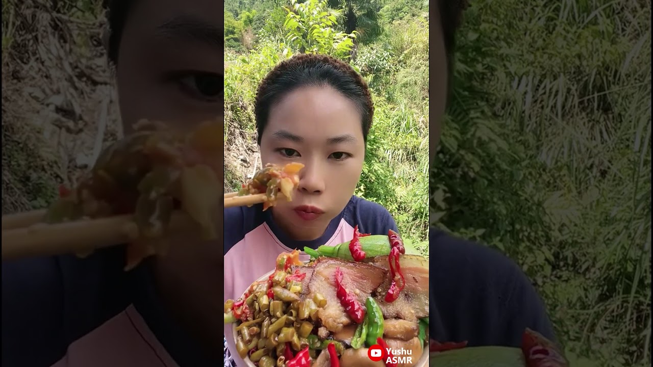 This Pork Recipes & Green Veggies Mukbang Speaks Louder Than Words #asmr #porkbelly #greenvegetable