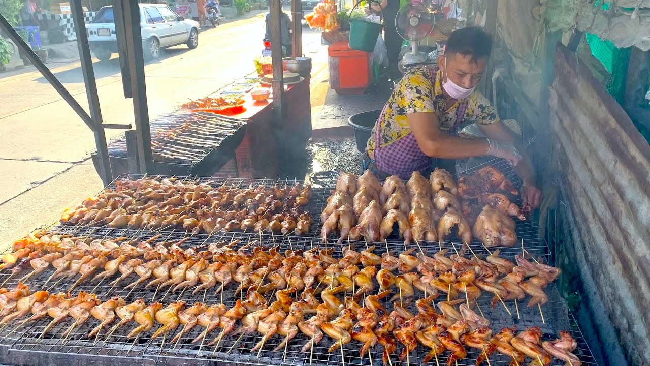 Opens at 4 AM! Full of Orders! Amazing Charcoal Grilled Chicken – Thai Street Food
