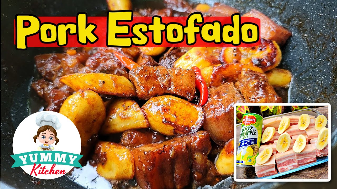 PORK ESTOFADO | Lagyan mo na Saging ang Pork Belly! Tamis-Anghang Sarap na Pang-ulam to!