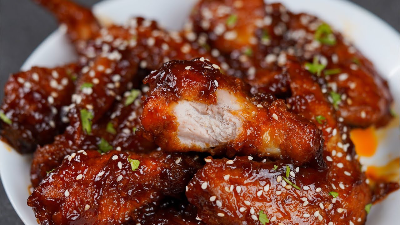 BBQ CHICKEN WINGS | HONEY BBQ WINGS RECIPE | BBQ CHICKEN RECIPE #Shorts