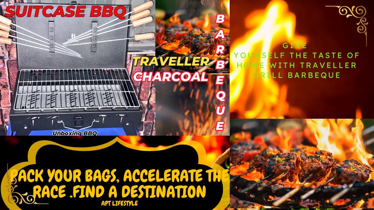 #barbecue #traveller Charcoal Barbeque #Briefcase BBQ #cooking #grill #own charcoal barbeque  Kit