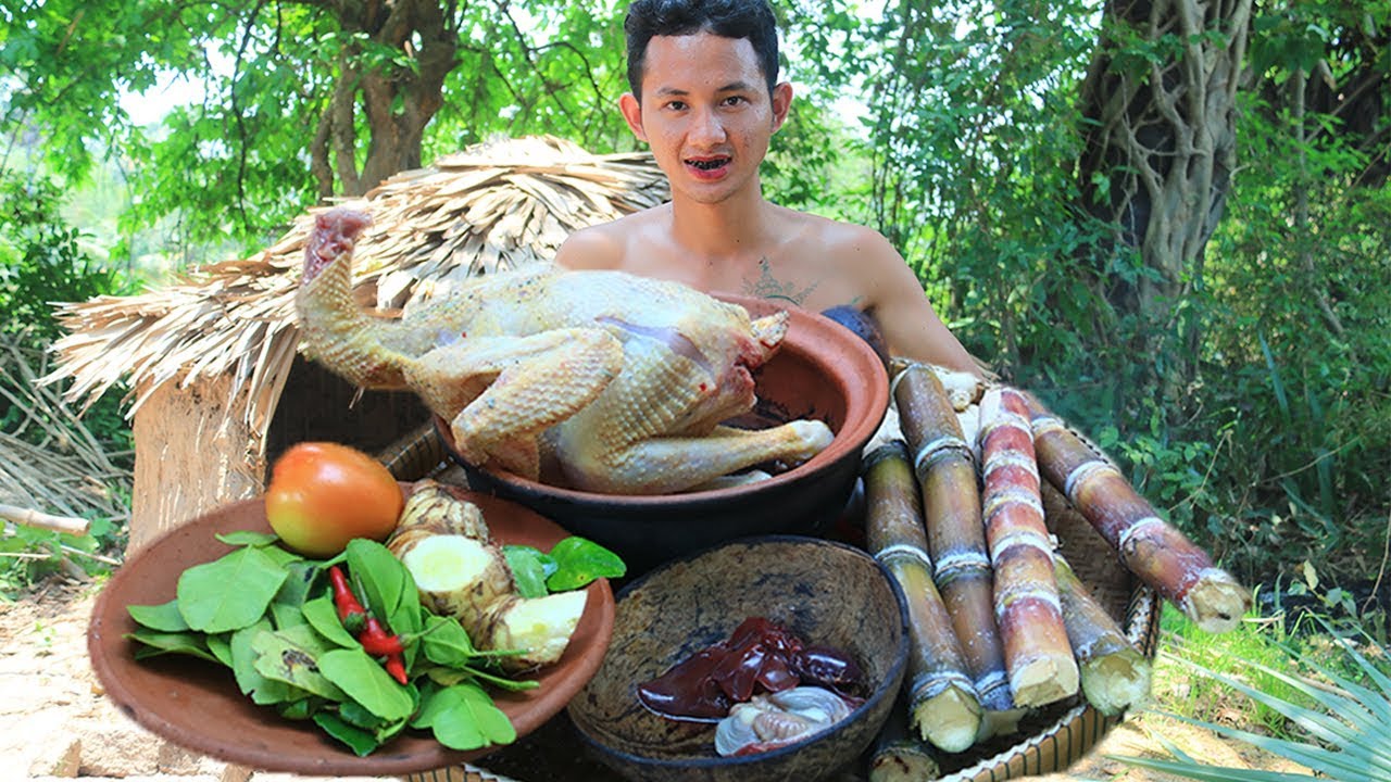 Primitive Technology: Catch and Cook Chicken Recipes