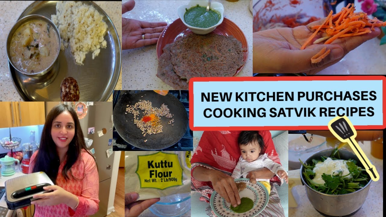 MY NEW KITCHN PURCHASES~ SATVIK VRAT RECIPES  I EAT~WEEKEND VLOG~INDIAN MOM OF TWO KIDS