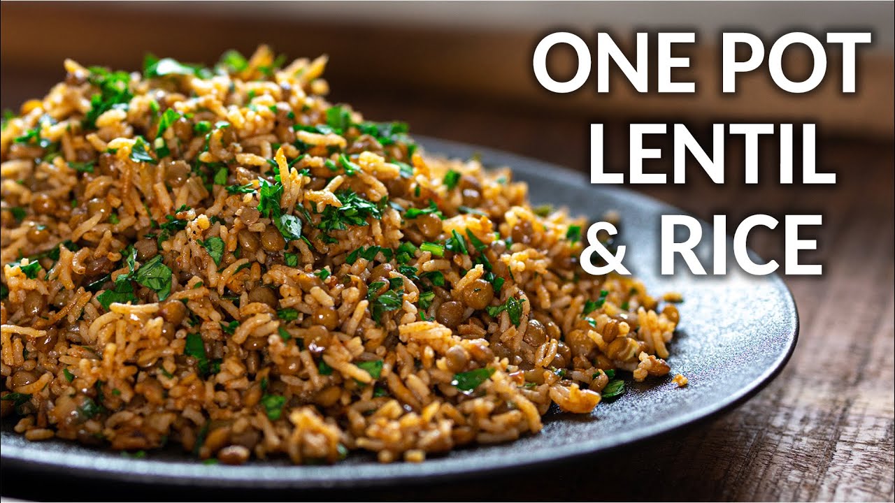One Pot Lentil and Rice Recipe Inspired by Lebanese Mujadara ?? Easy Plant-Based Recipes for Vegans