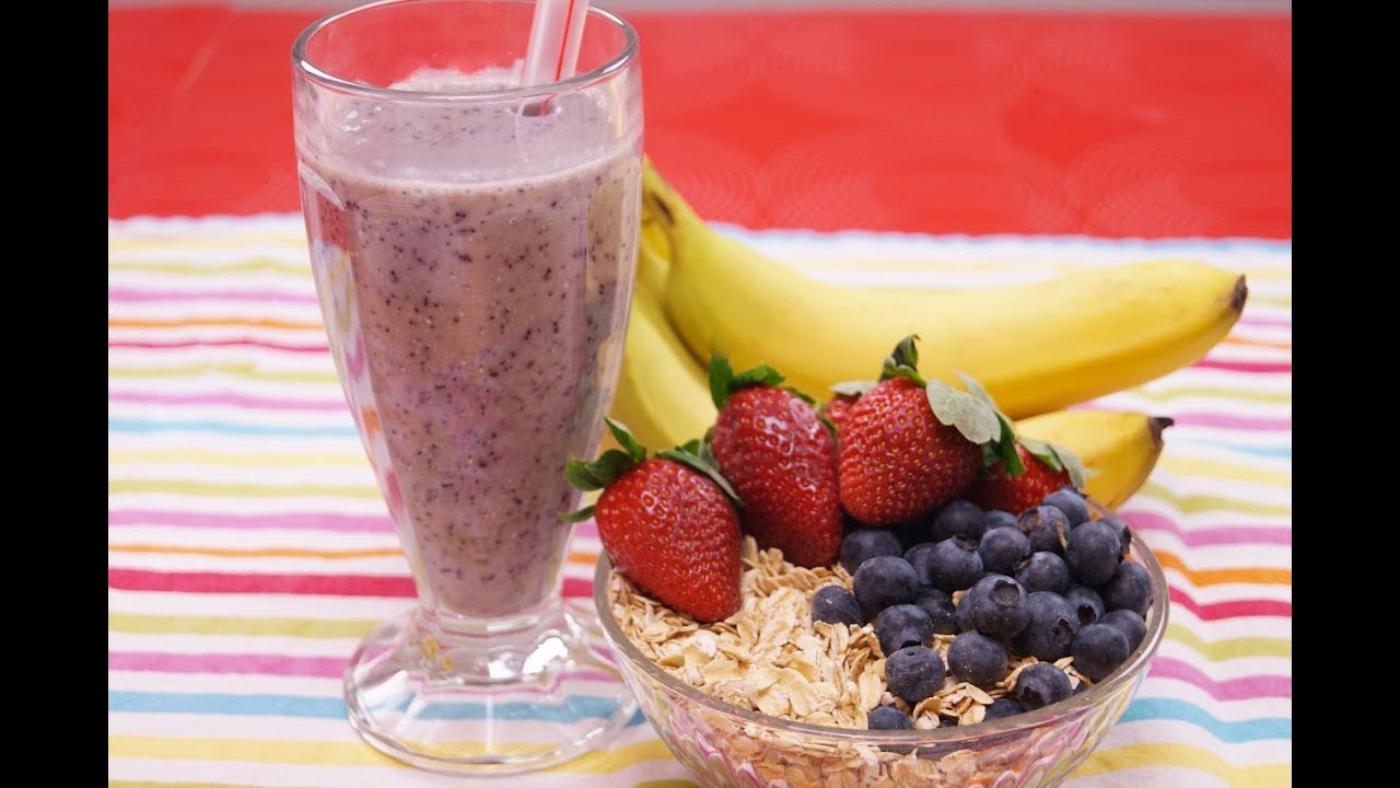 Healthy Oatmeal Breakfast Recipe: Banana Berry: Smoothie Recipe! How To: Dishin’ With Di 128