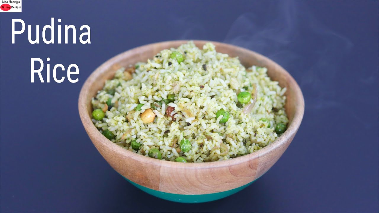 Pudina Rice | Mint Pulao – Healthy Lunch Ideas For Kids – Variety Rice Recipes | Skinny Recipes