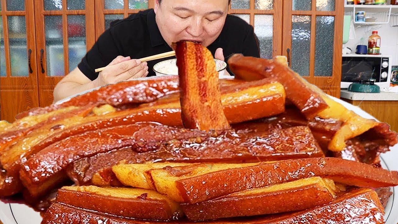 15 catties of pork belly, Ah Qiang makes “handle meat”, fat but not greasy, mouth full of oil!