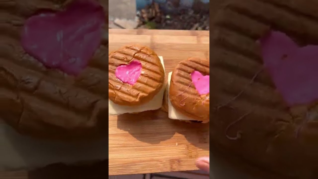 Cheesy Heart Shaped Burger for Valentines Day | Valentine’s Day Recipes | Burger Recipe #burger