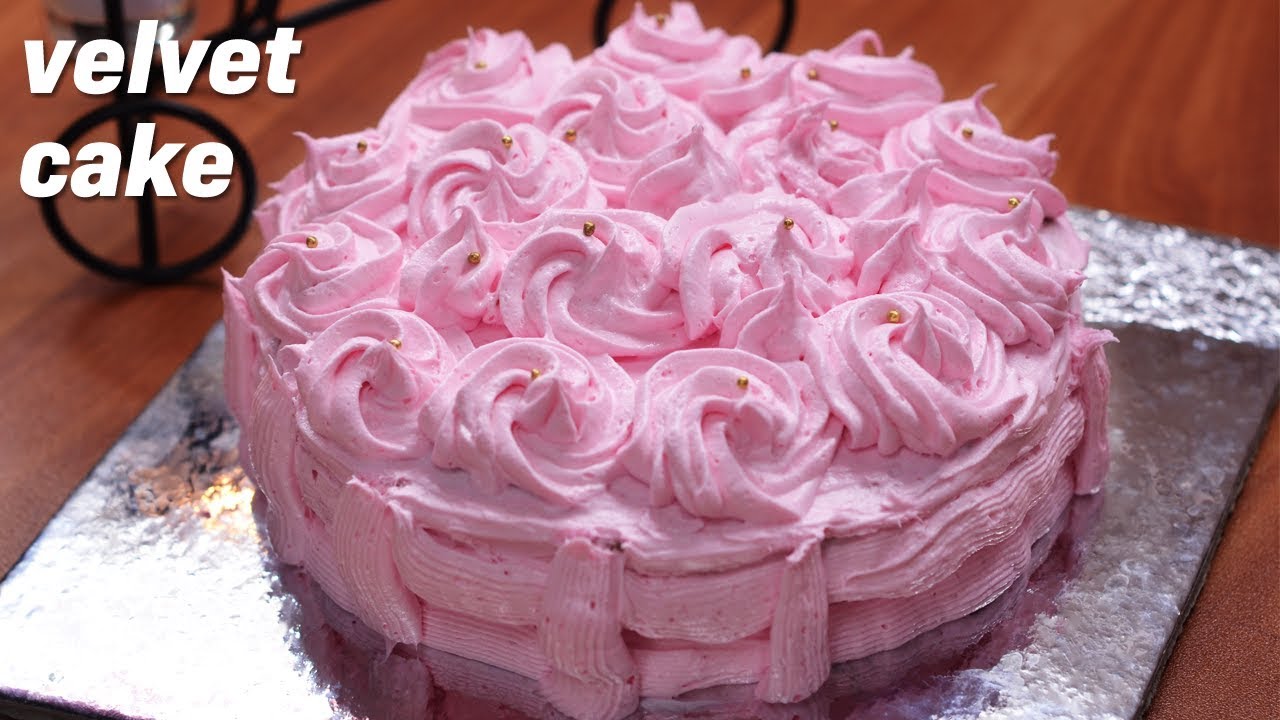 Pink Velvet Cake Recipe | Eggless Cake Without Oven | Anniversary, Birthday, Valentine Day Special