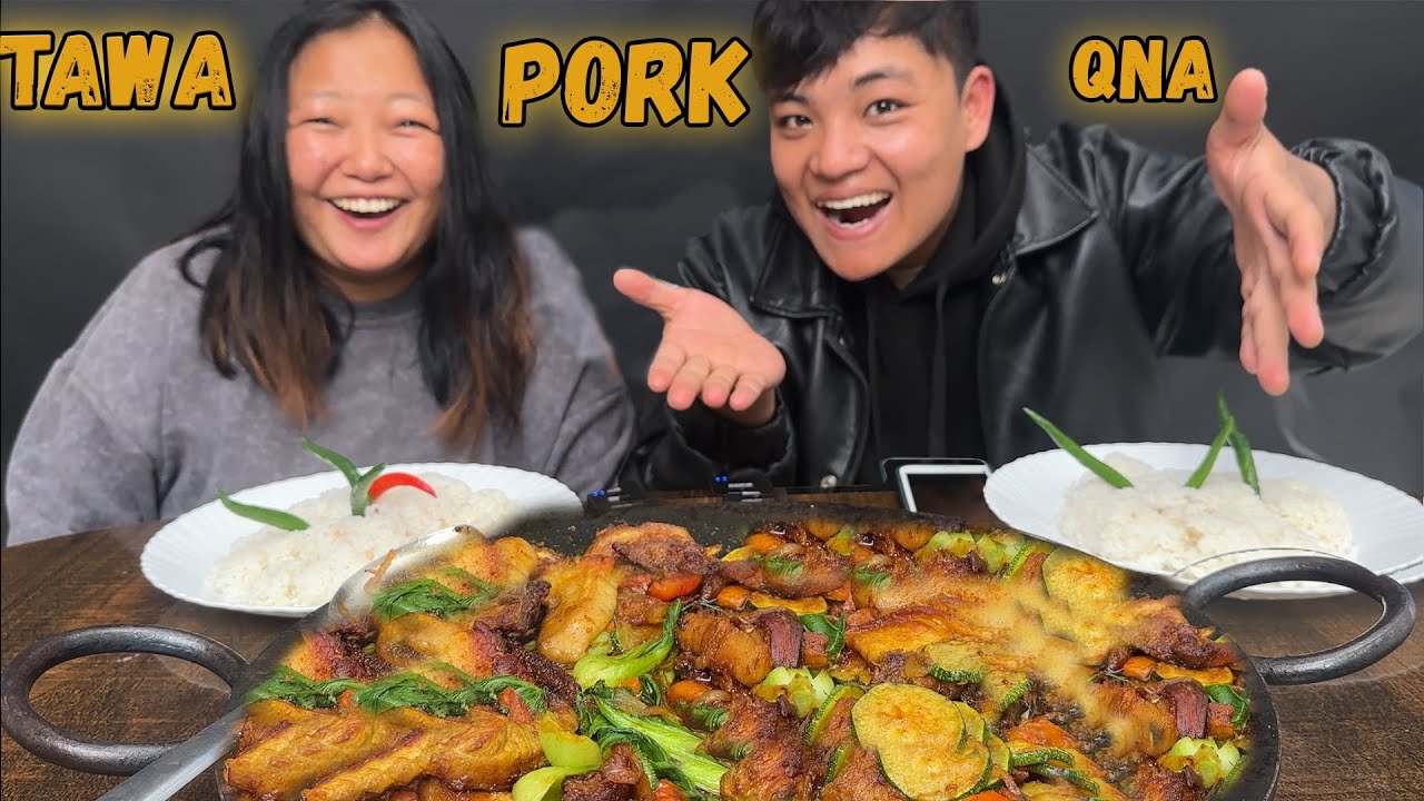 PORK & SAAG RECIPE IN TAWA MUKBANG WITH SAGAR!!!