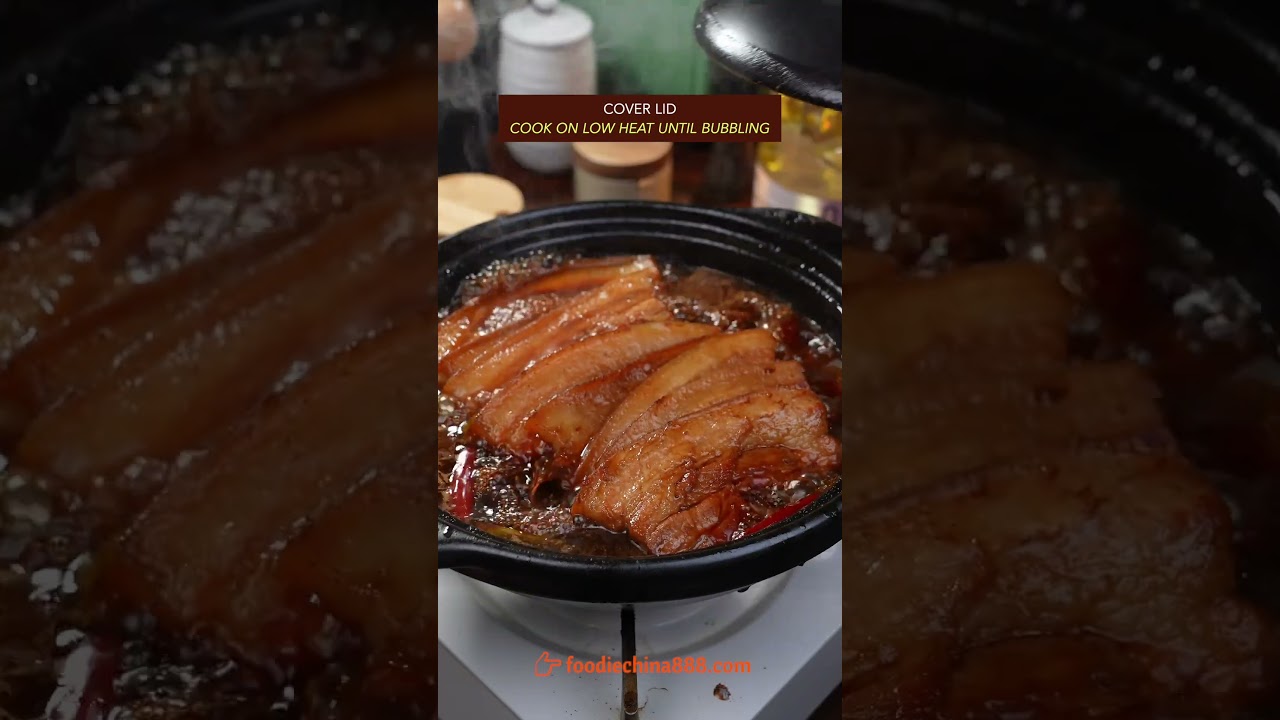 EASY BRAISED PORK BELLY RECIPE #recipe #cooking #chinesefood #porkbelly #meat