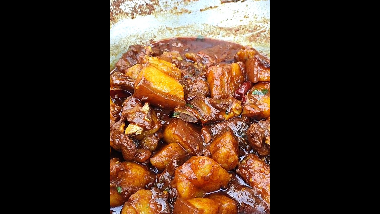 Cook yummy recipe pork curry #shorts