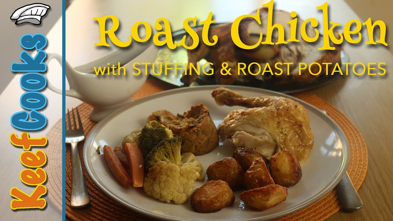 British Roast Chicken – Sage and Onion Stuffing – Roast Potatoes @Chicken Recipes