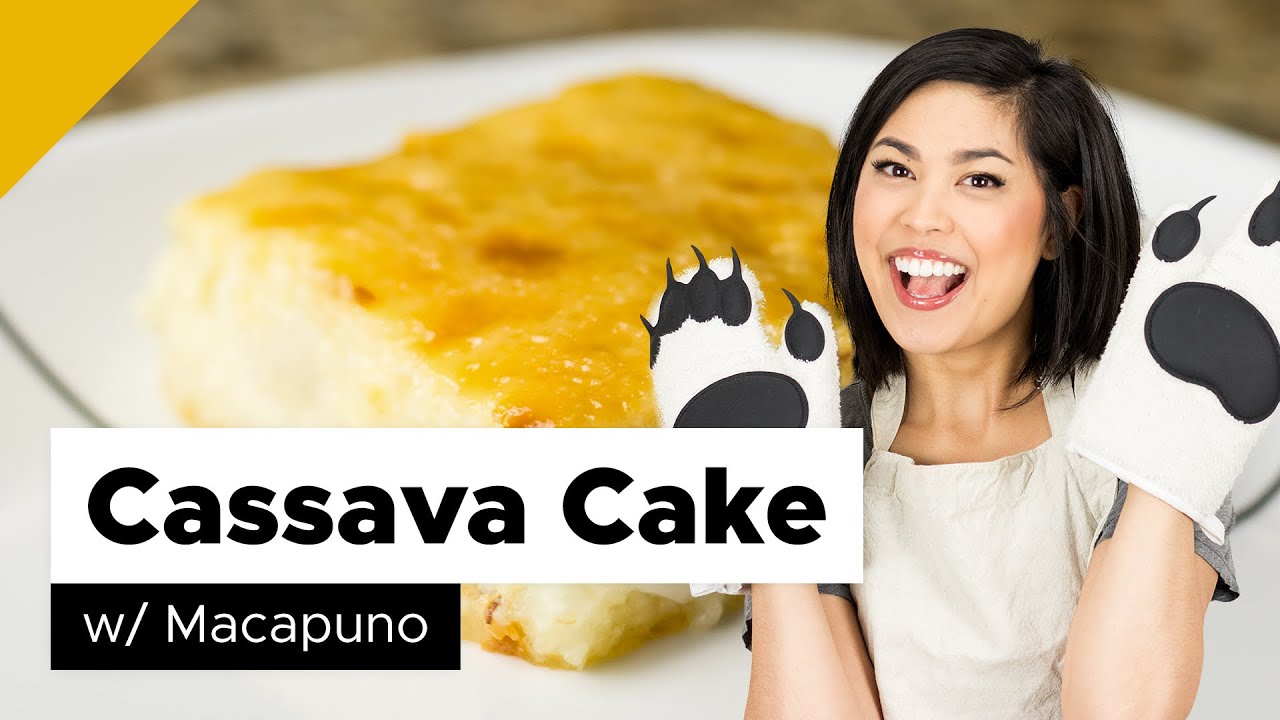 Cassava Cake Recipe with Macapuno (Filipino Dessert)