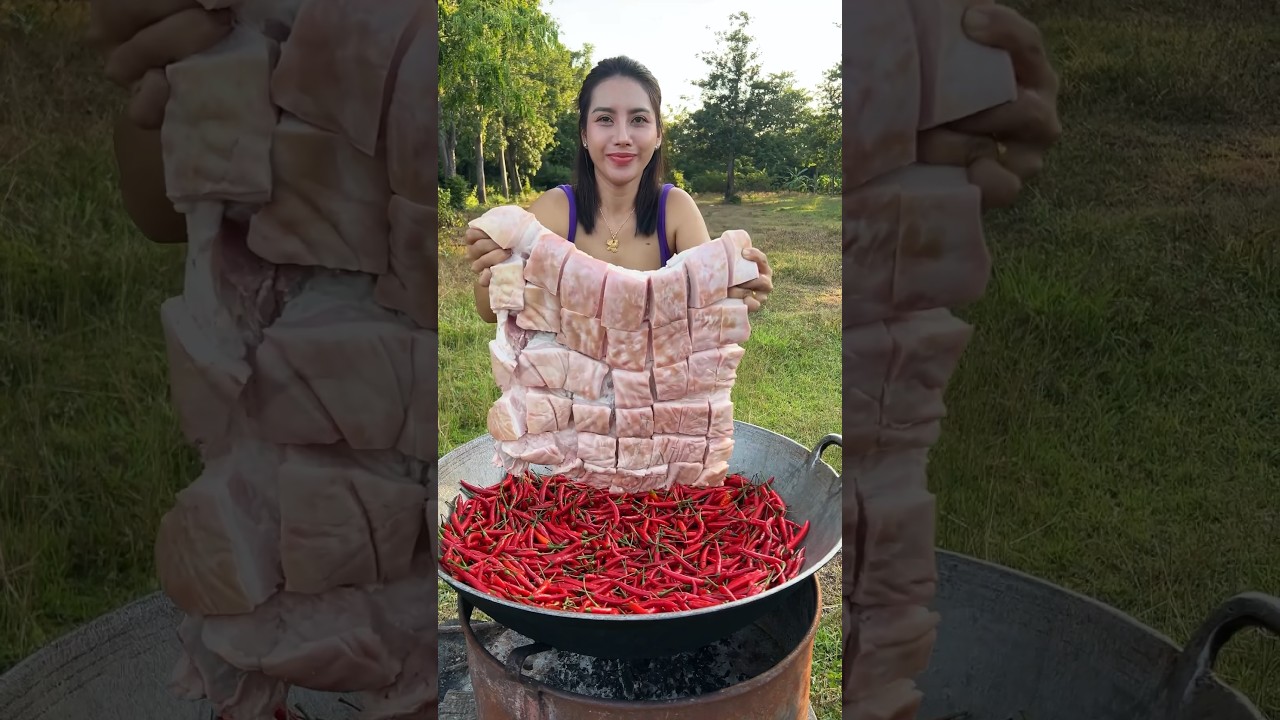 Pork crispy with chili cook recipe #food #recipe #shortvideo #shorts #cooking