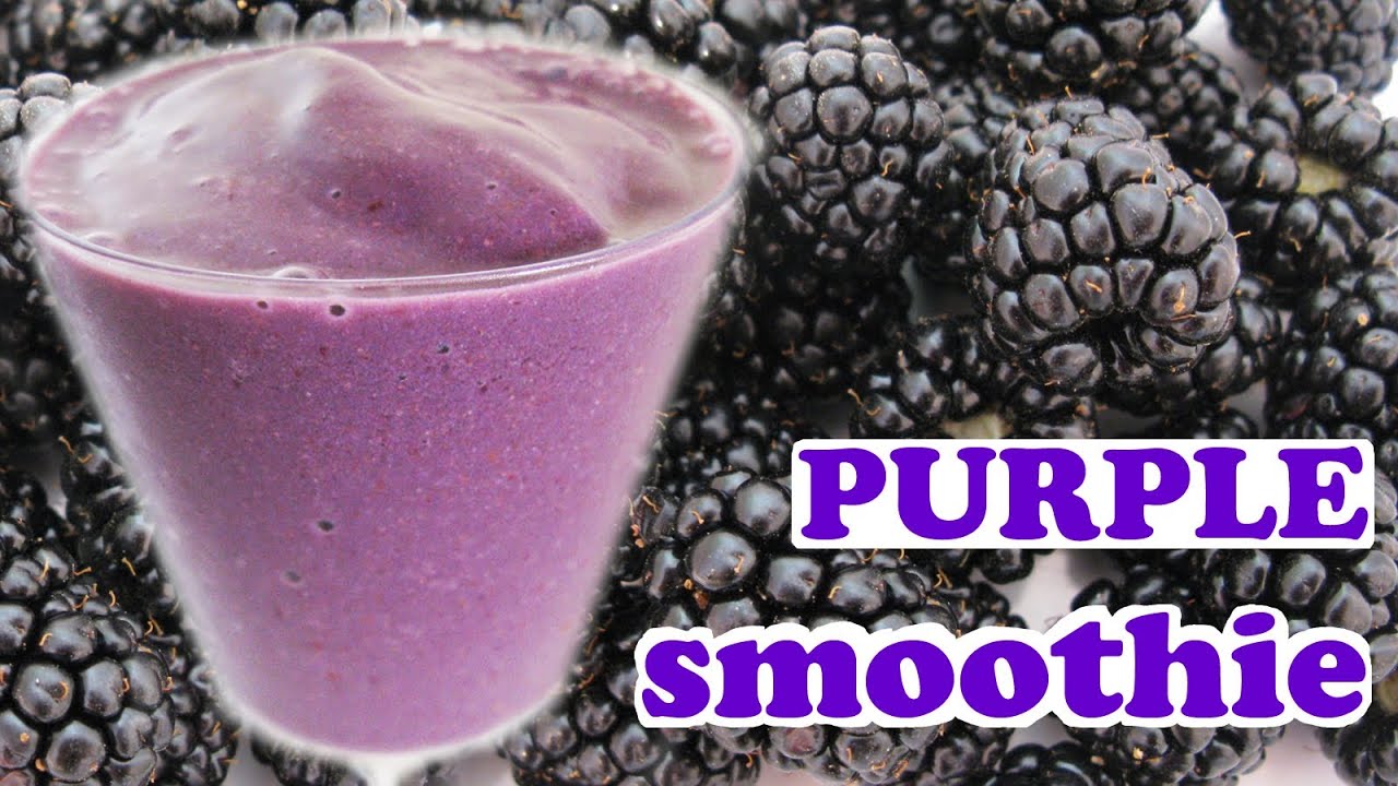 Healthy Purple Smoothie Recipe – Blackberry Banana Flax Seeds Agave Nectar Milk Milkshake by Jazevox
