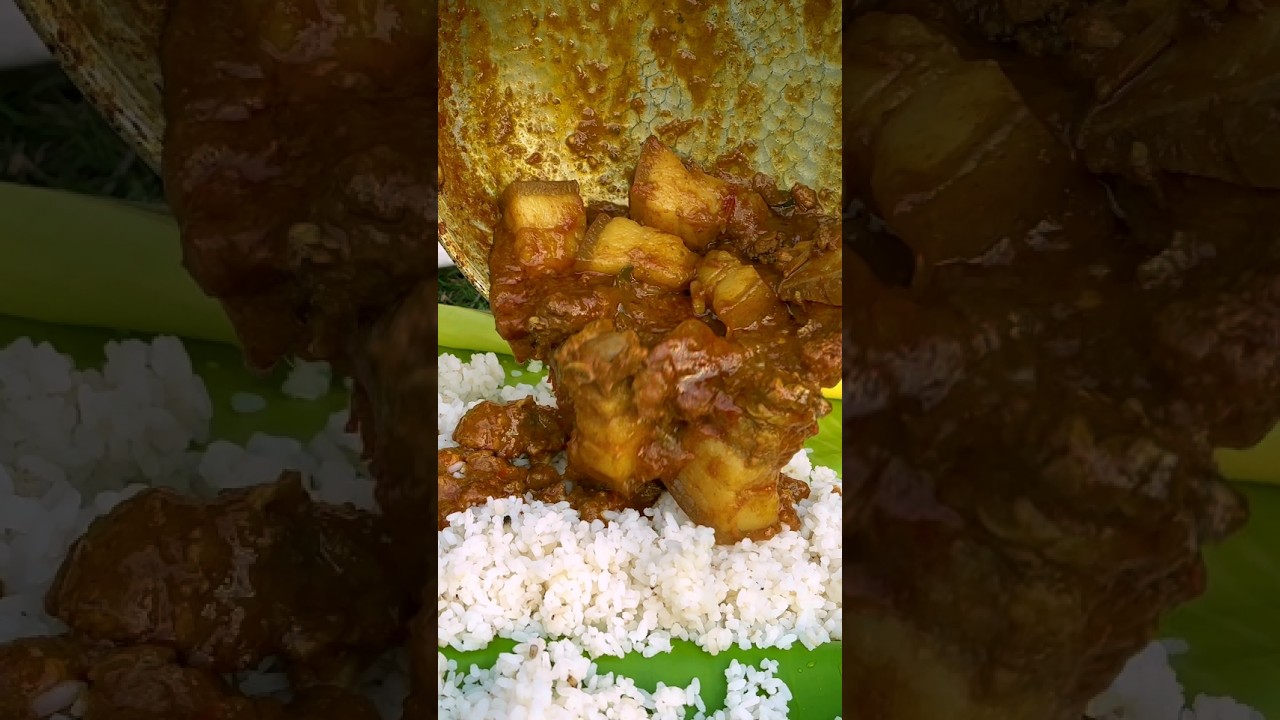 Spicy pork curry cooking and eating | Pork cooking | Pork eating #cooking #pork #pig #mukbang