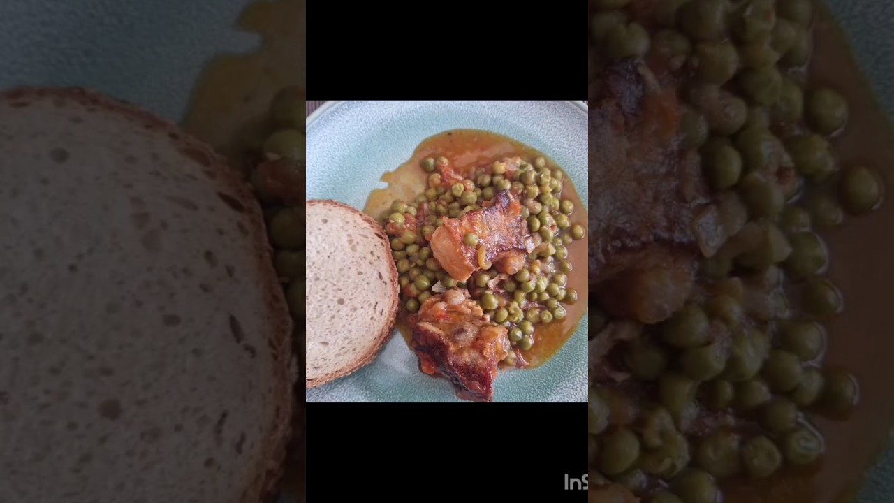 pork with peas greek style  recipe #pork #peas #greek #yummy #easy #healthy #meat