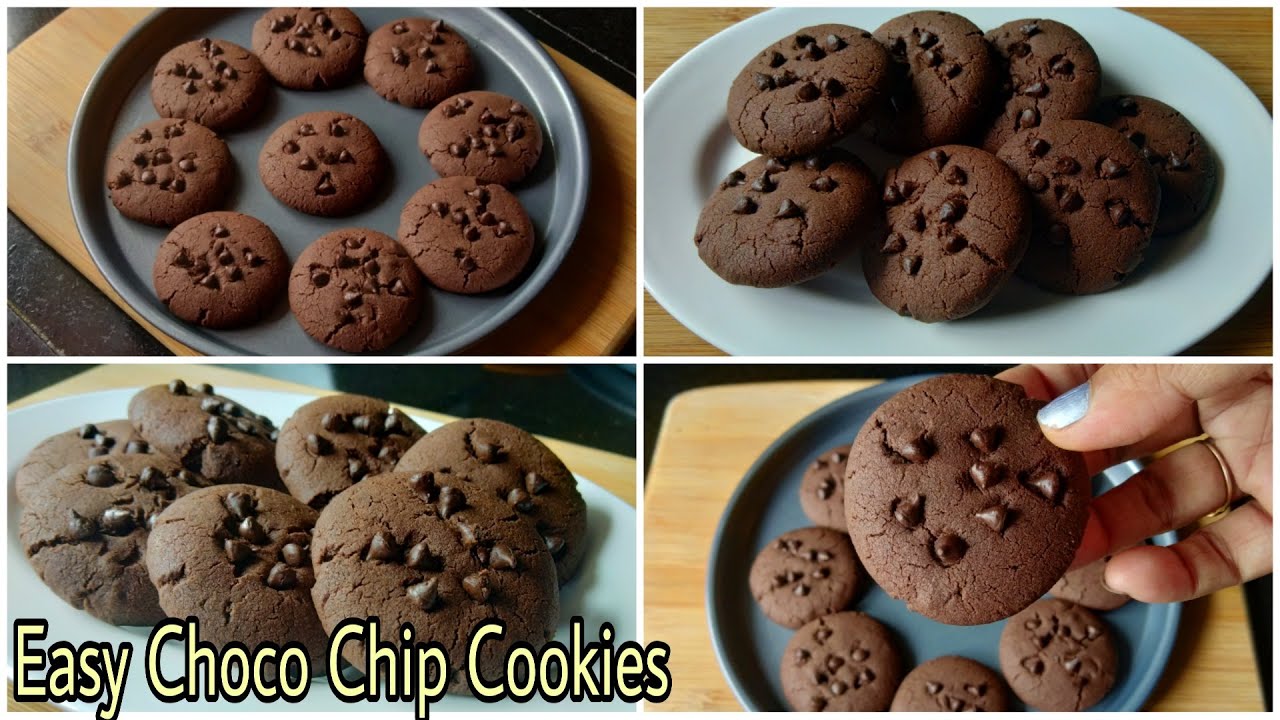 Choco Chips Cookies | Easy Choco Chips Cookies Recipe Without Egg | Easy Eggless Cookies Recipe