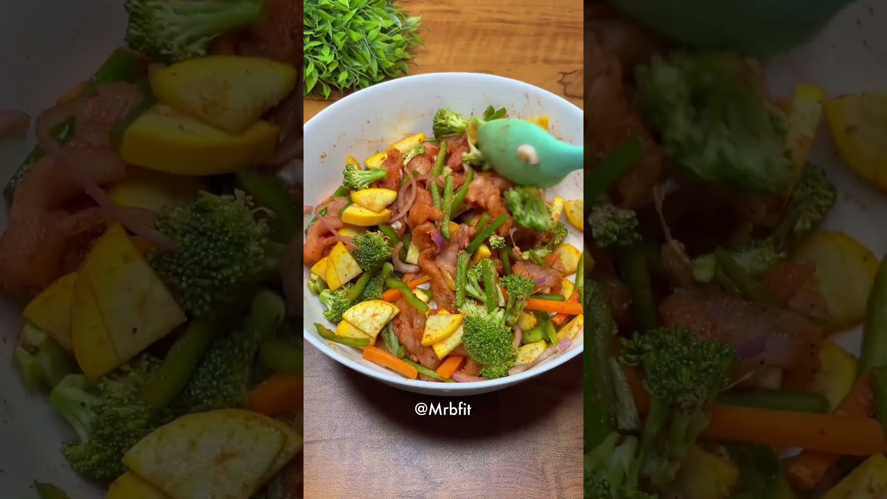 Easy high protein and high fiber meal #highprotien #recipe #chickenrecipes