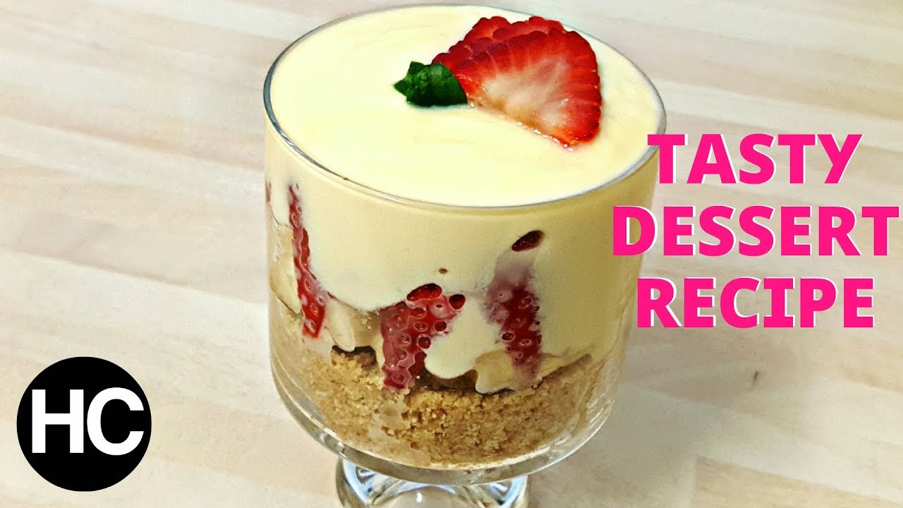 SPECIAL VANILLA CUSTARD & FRUIT DESSERT RECIPE – No Bake Dessert – Halal Chef