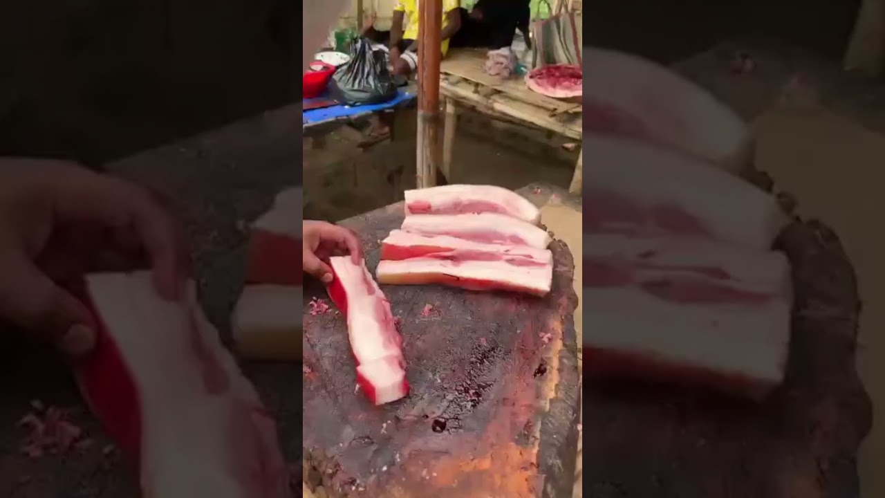 #pork #food #meatmarket #porkfood #fishcutting #pigfeed #porkrecipes #streetfood #porkdishes #meat
