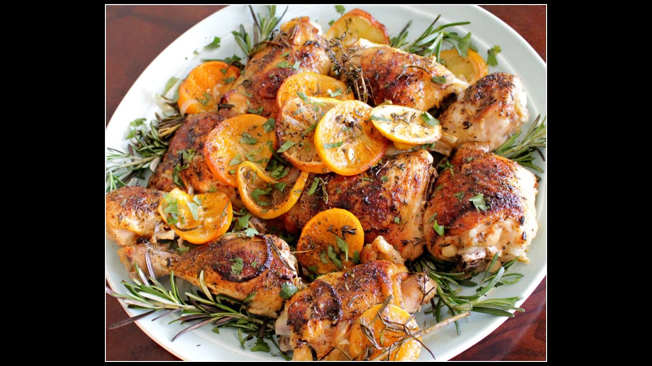 Easy Chicken Recipes — Herb and Citrus Oven Roasted Chicken Parts Recipe