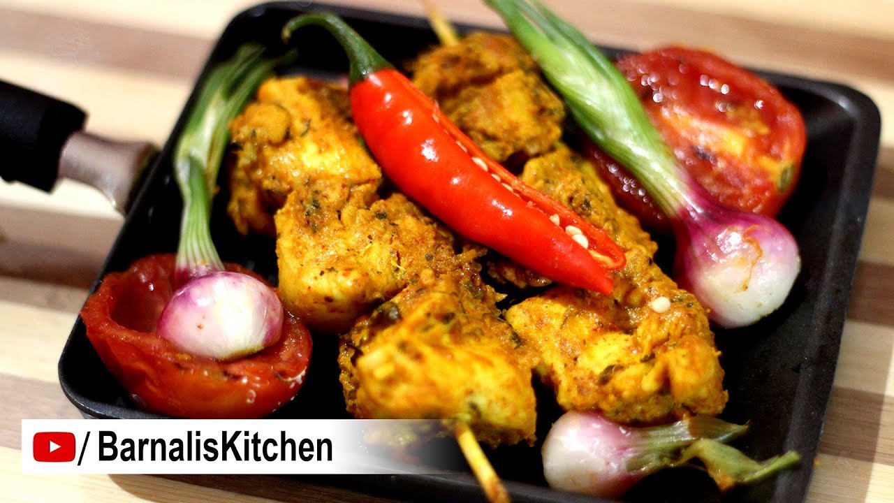 No Oil Chicken Kabab Recipe – No oil Chicken -Indian Non veg Starter – Chicken Recipes