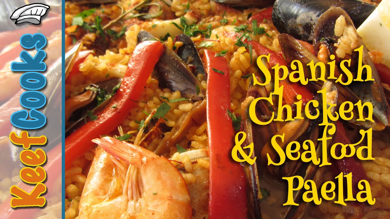 Spanish Chicken and Seafood Paella – Paella Mixta @Chicken Recipes