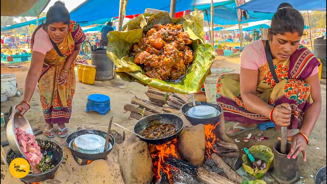 Jharkhandi Adivasi Style Chulhe Wala Pork Recipe Rs. 100/- Only l Ranchi Street Food
