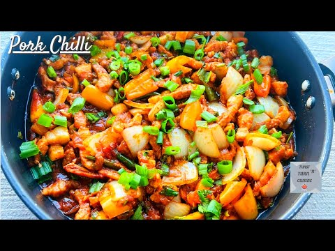 Pork Chilli Recipe | Pork Chilli Fry | Easy Pork Recipes |