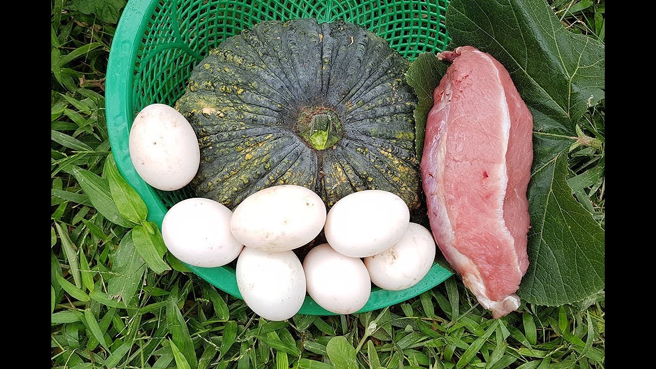 Awesome Cooking Beef,Eggs With Pumpkin Delicious Recipe -Cooking Beef Recipes -Village Food Factory