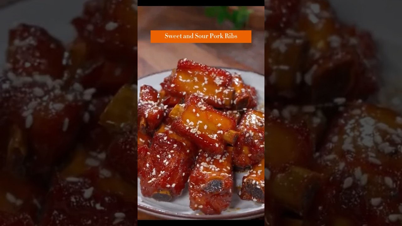 Sweet and Sour Pork Ribs Recipe #foodie #chineserecipe #chinesefood #porkribs